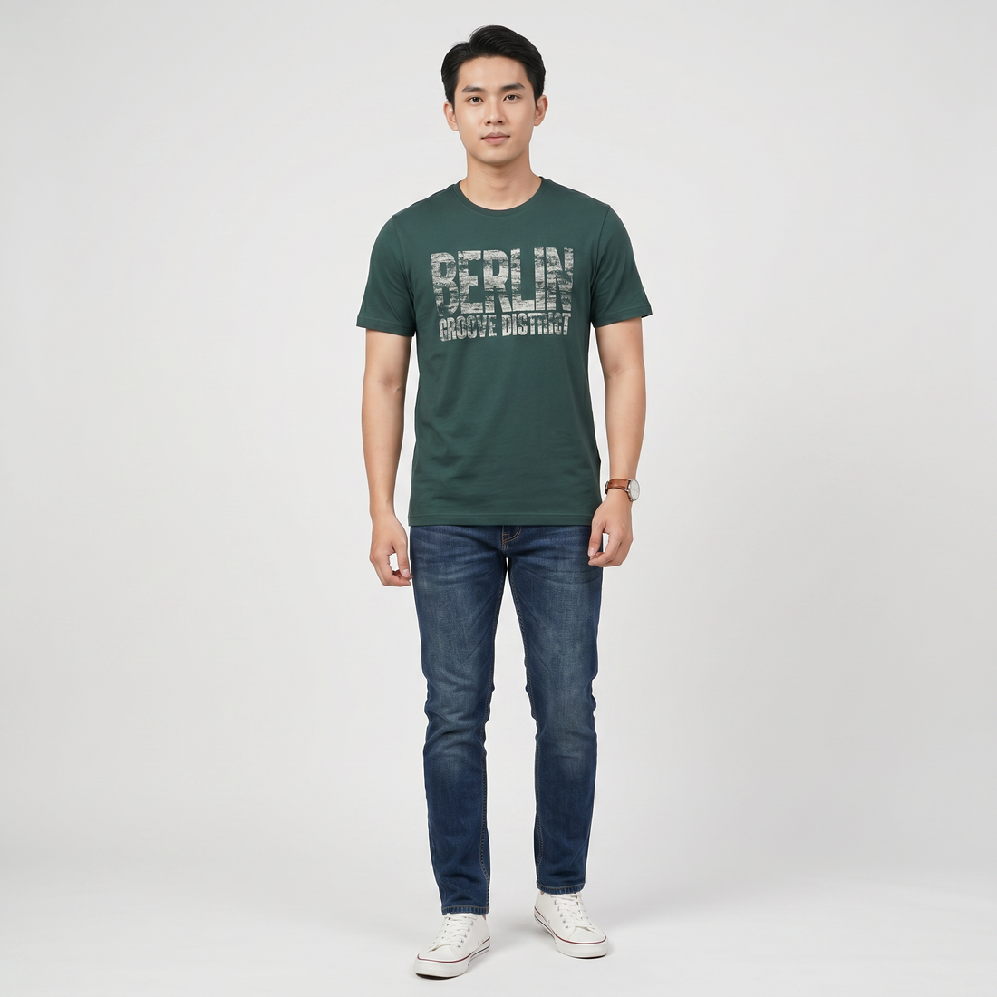 Cotton Crew Neck Graphitee