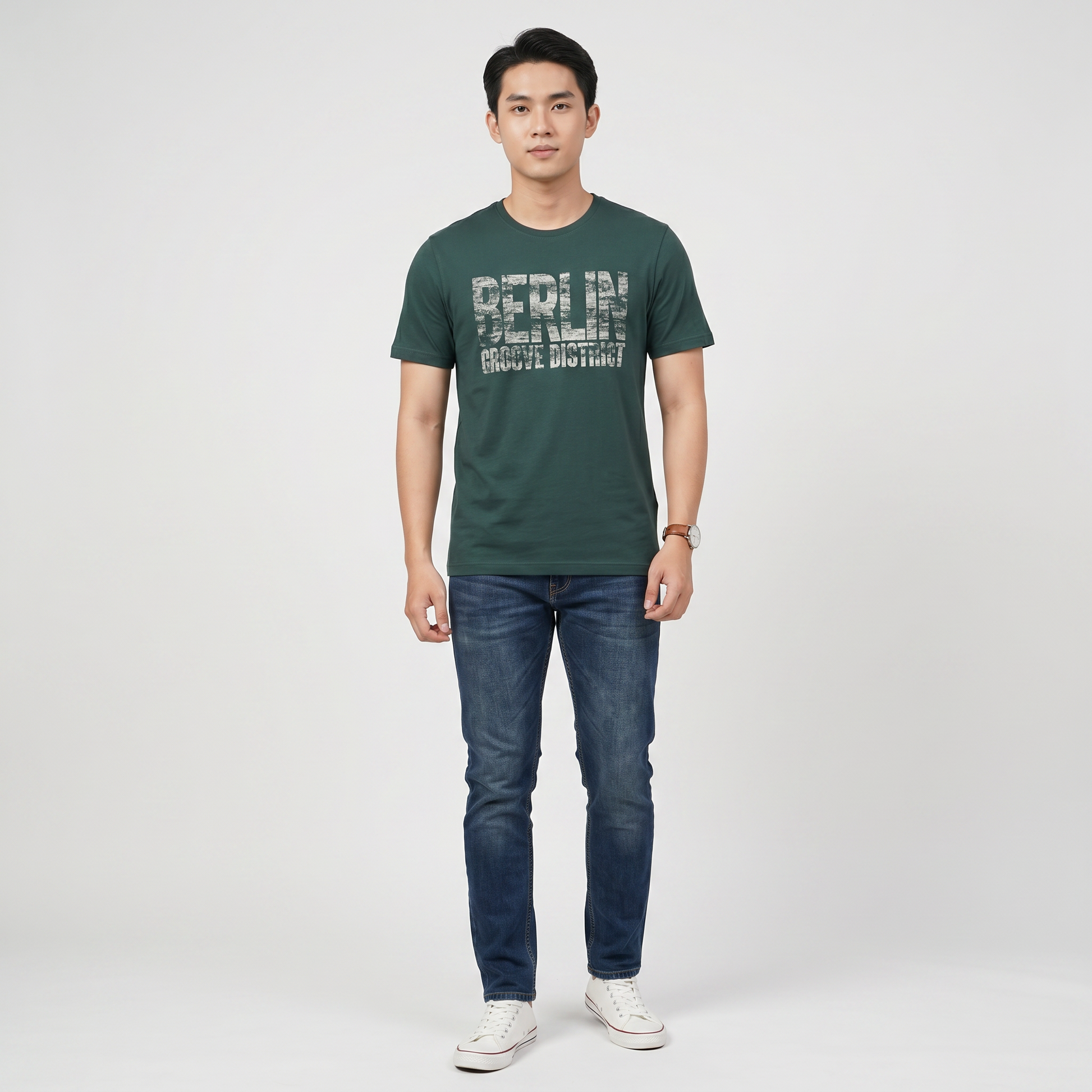 Cotton Crew Neck Graphitee