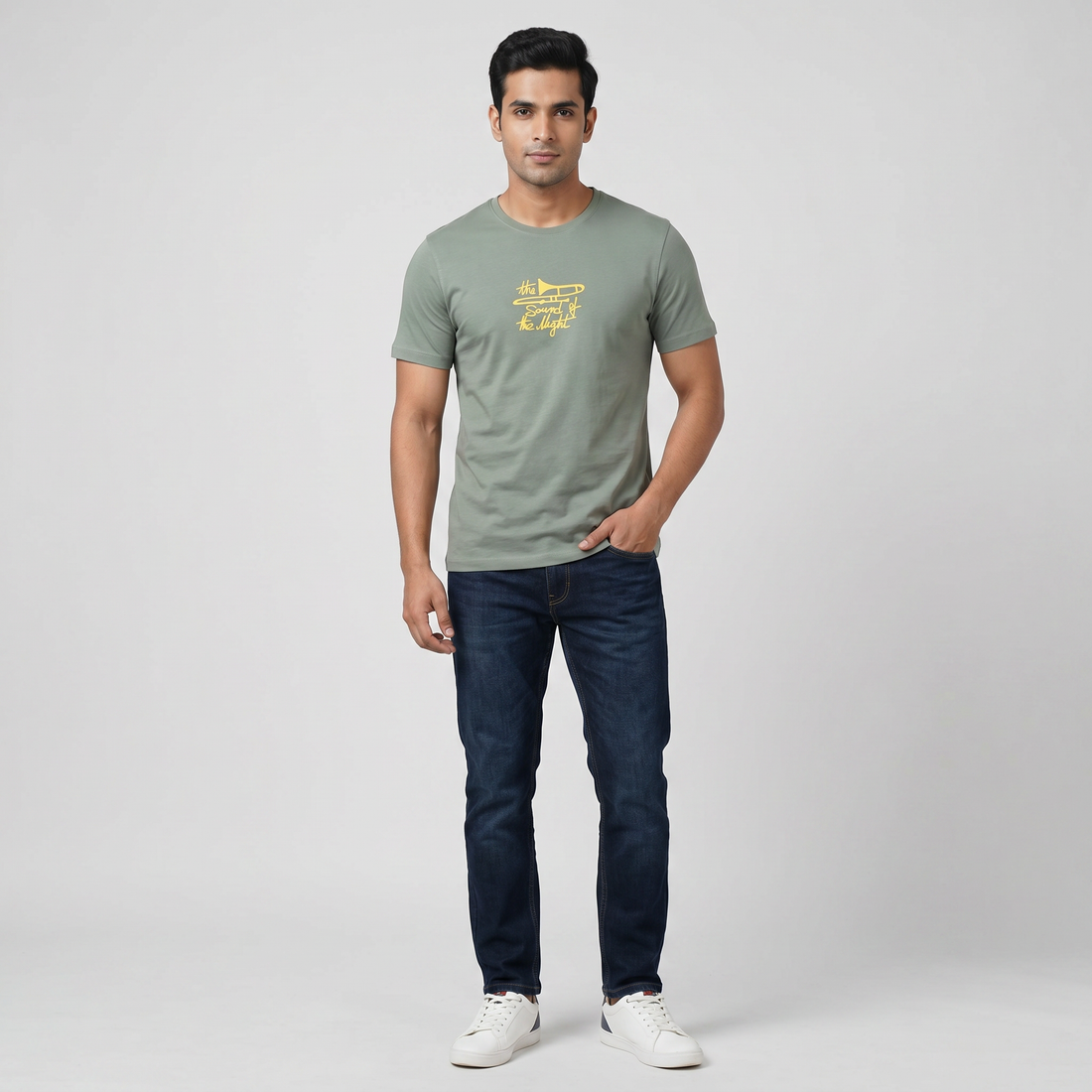 Cotton Crew Neck Graphitee