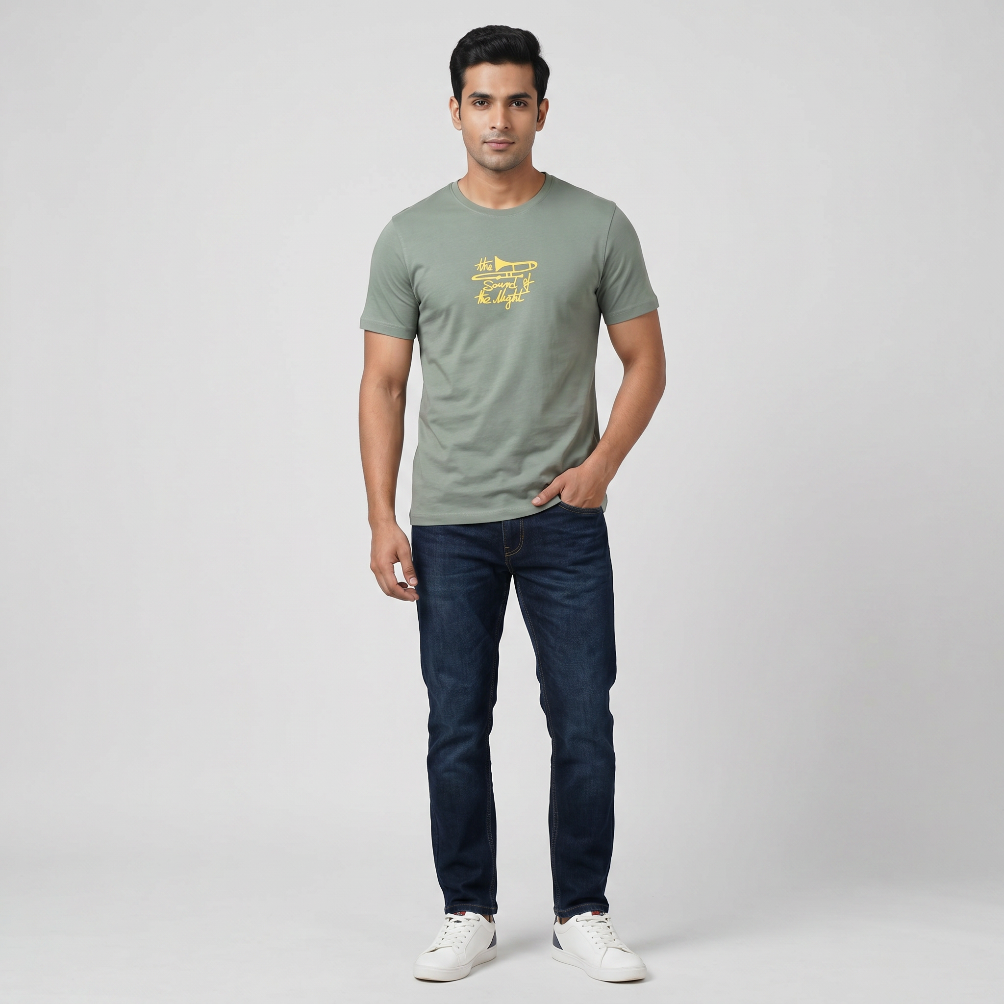 Cotton Crew Neck Graphitee
