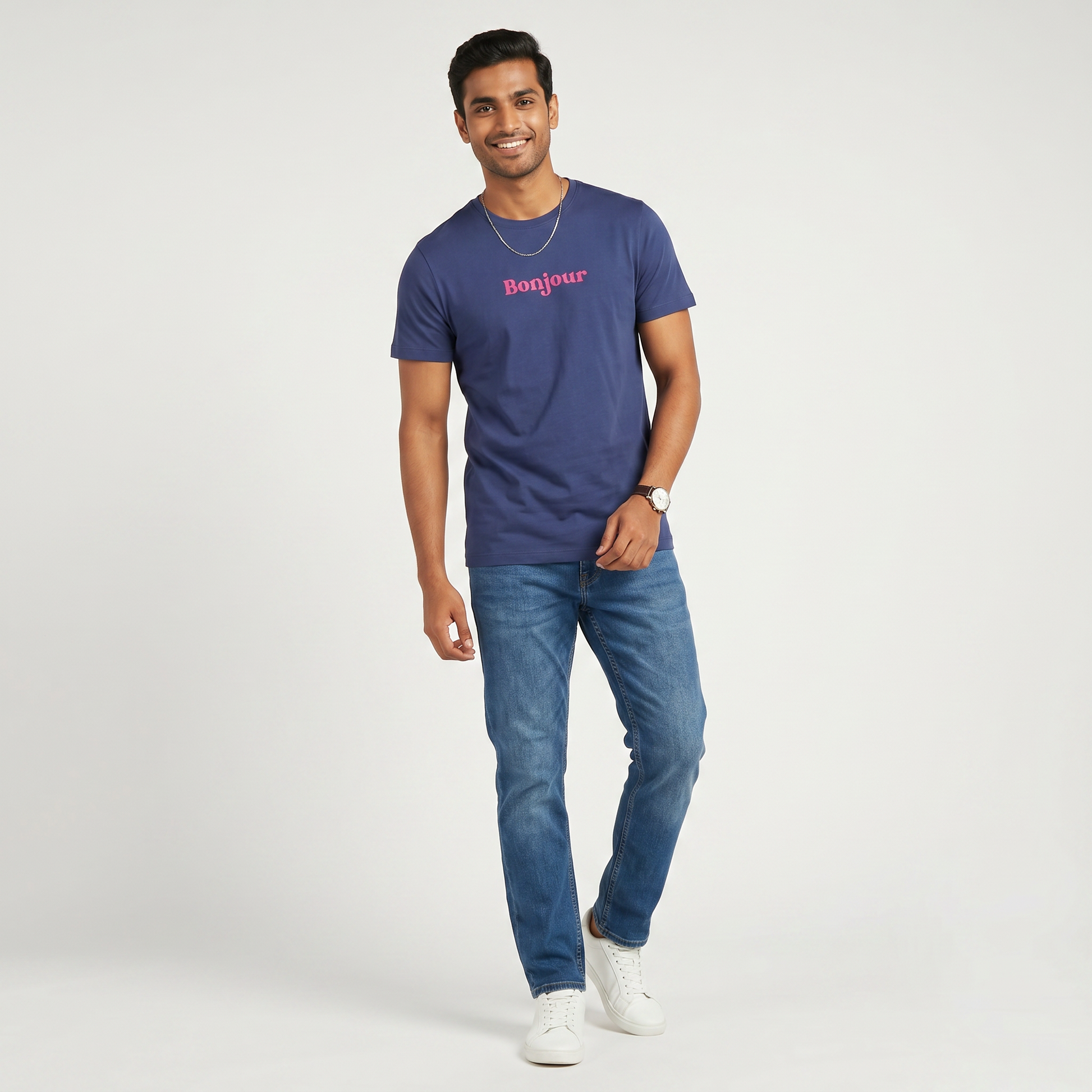 Cotton Crew Neck Graphitee