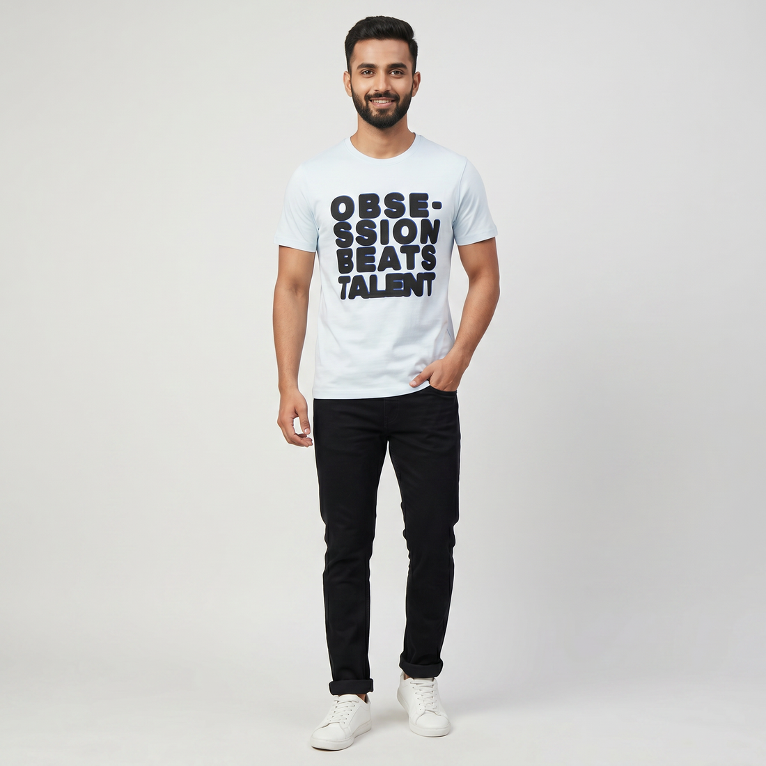 Cotton Crew Neck Graphitee