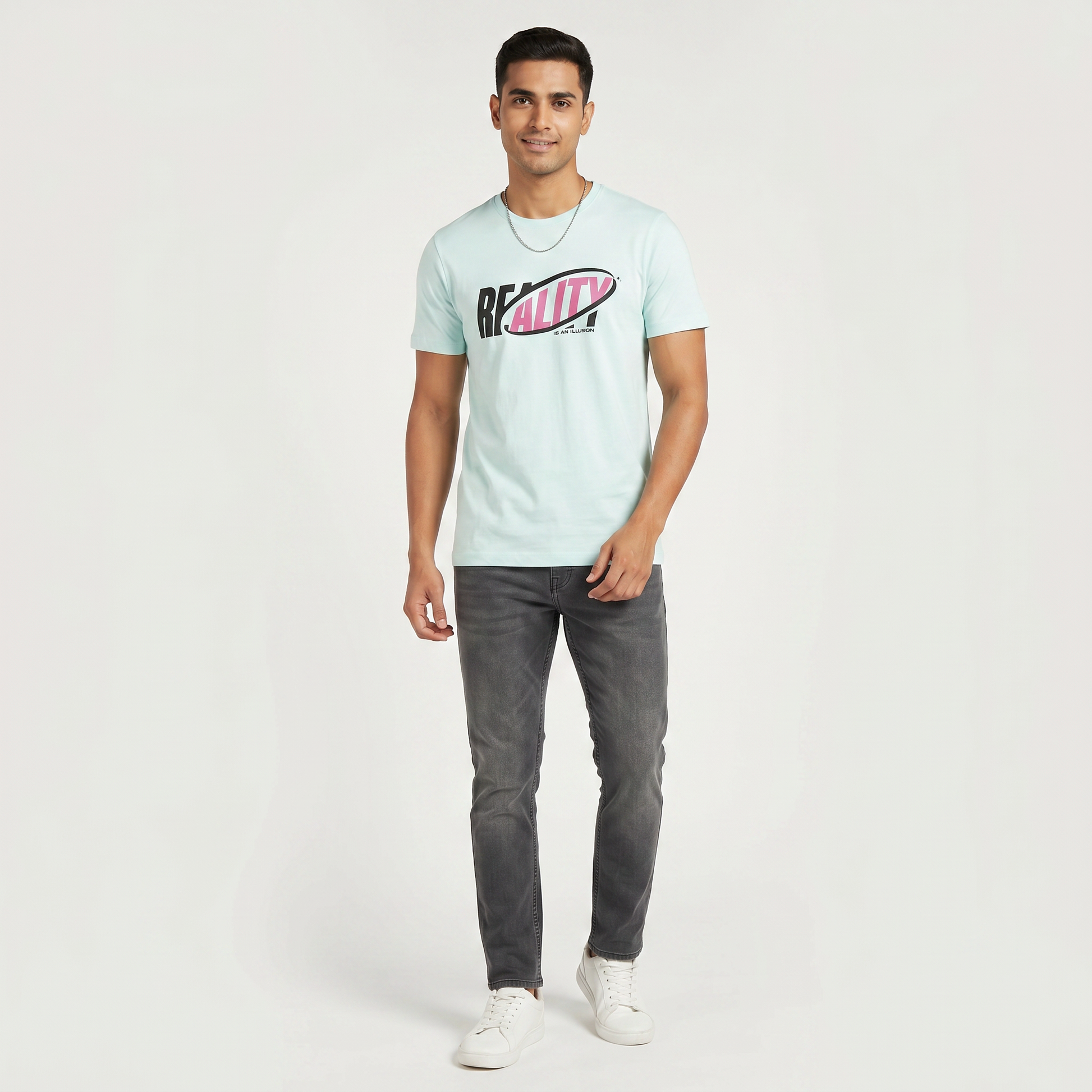 Cotton Crew Neck Graphitee
