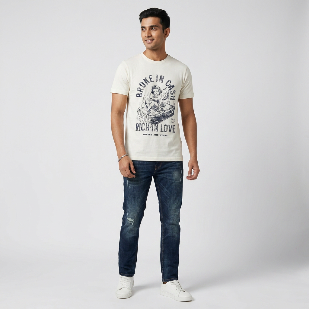 Cotton Crew Neck Graphitee