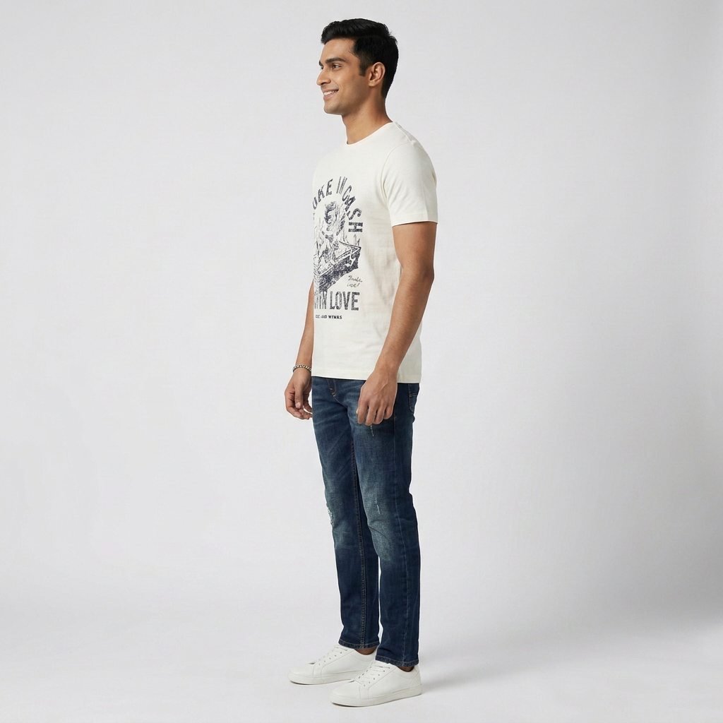 Cotton Crew Neck Graphitee