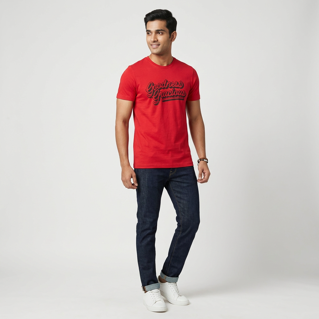 Cotton Crew Neck Graphitee