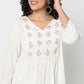 Flare Fit Embroidered Short Kurti
