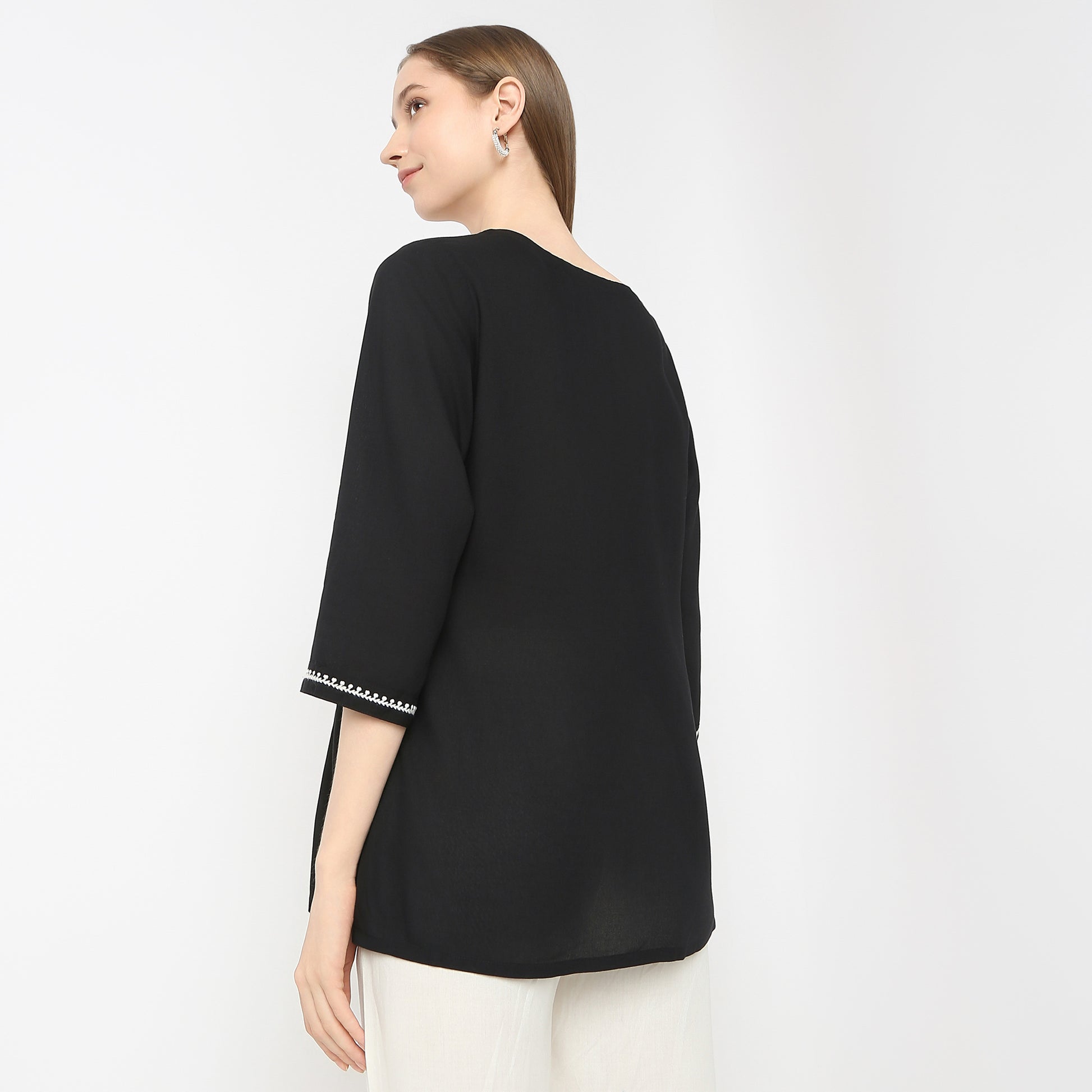 Flare Fit Embroidered Kurta