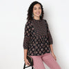 Printed Above Knee Flared Short Kurta