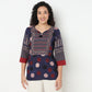 Buy Women Straight Fit Printed Three-Fourth Sleeve Kurta  - Style Union