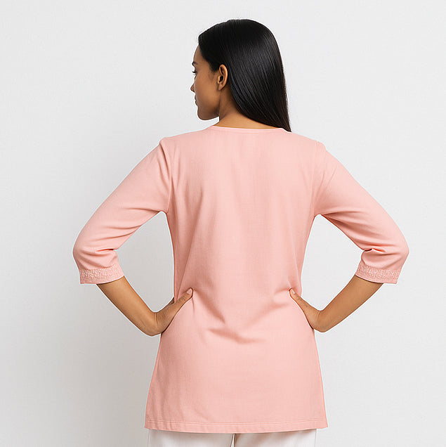 Embroidered Straight Short Kurta