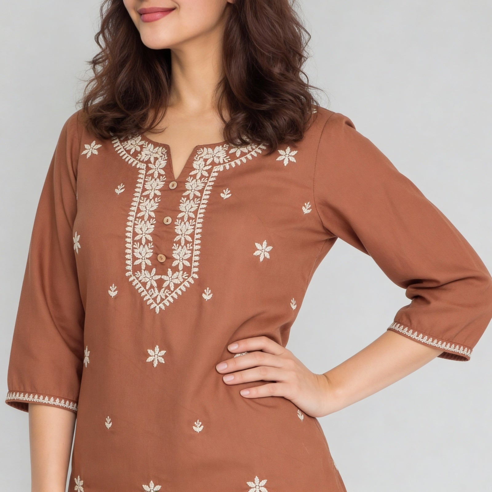 Embroidered Straight Kurta