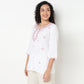 Buy Women Straight Fit Embroidered Three-Fourth Sleeve Kurta  - Style Union