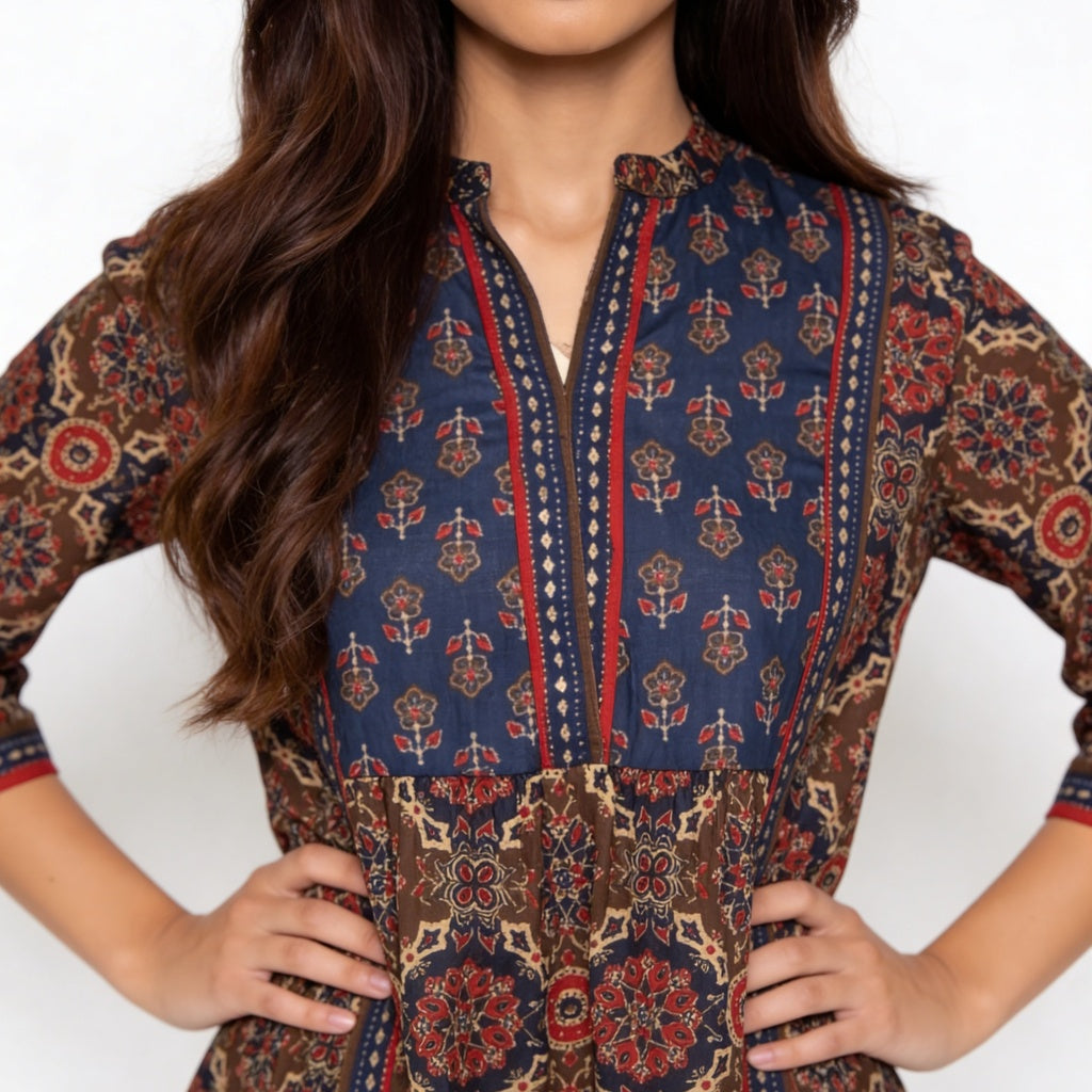 Cotton Printed Short Kurta