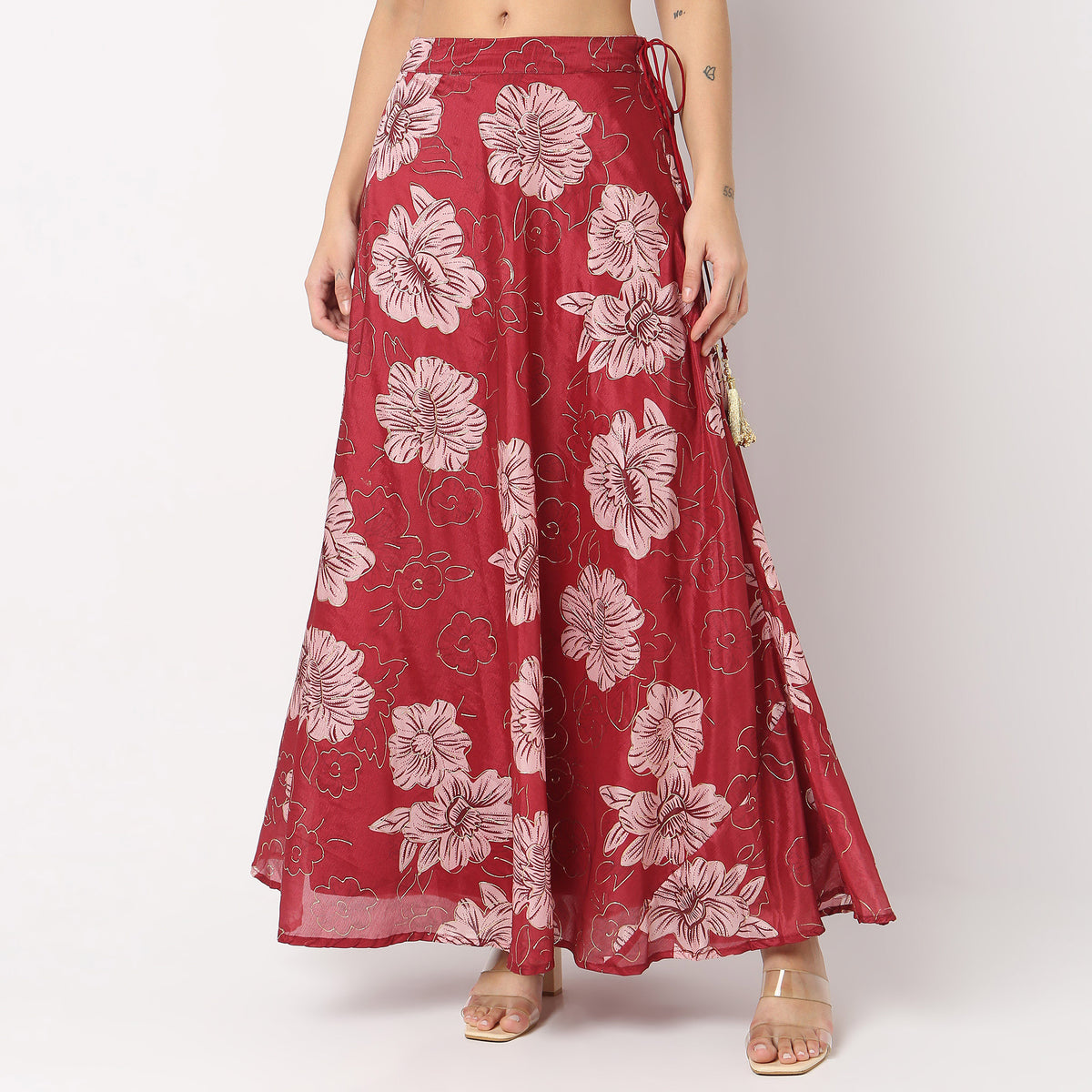 Flare Fit Printed Skirts