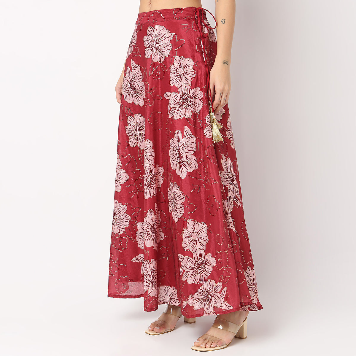 Flare Fit Printed Skirts