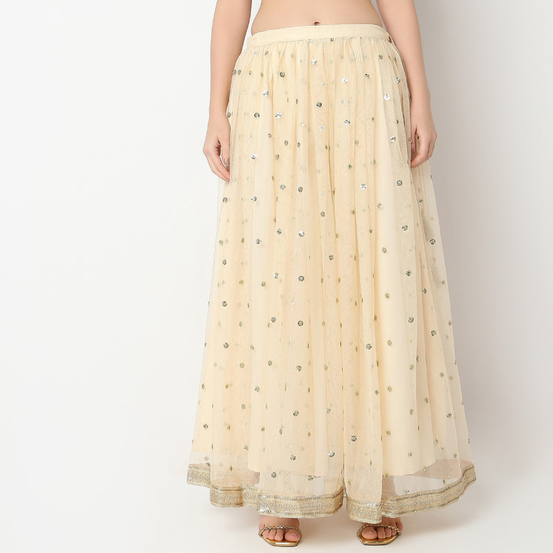 Flare Fit Embellished Skirts