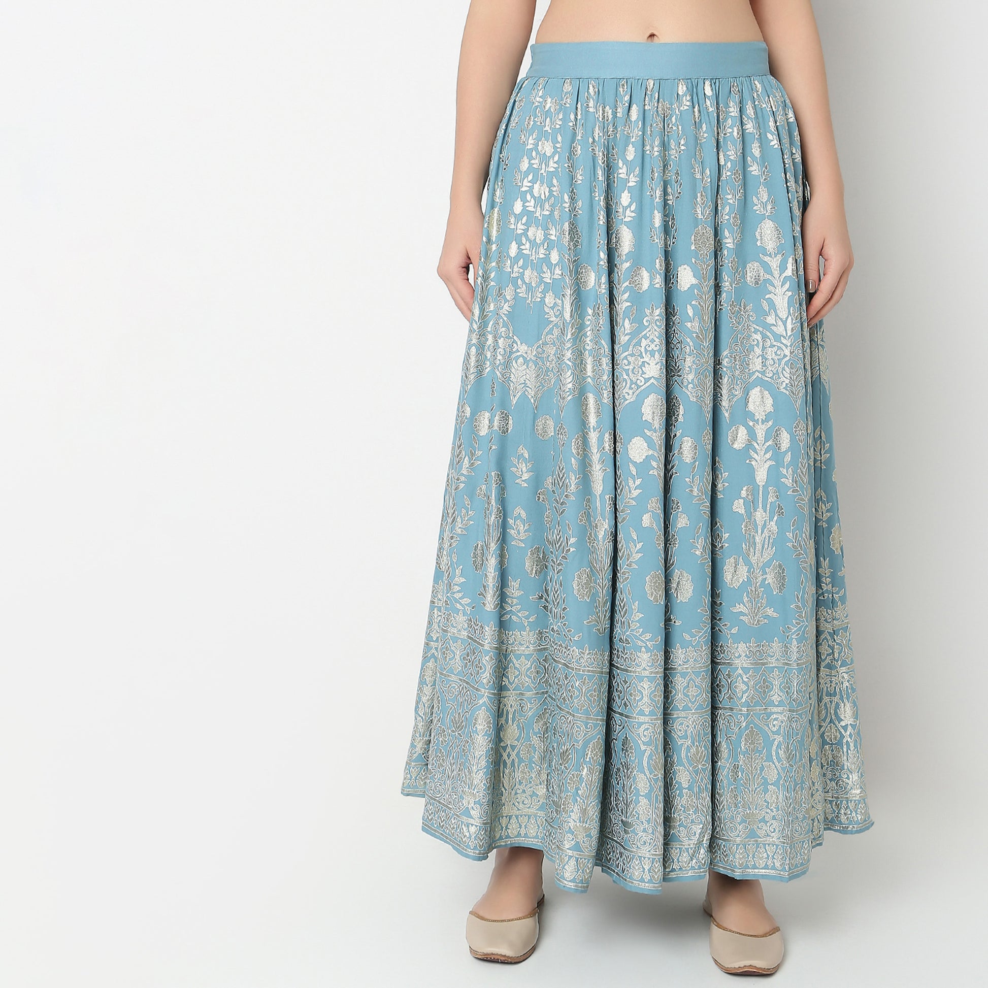 Flare Fit Printed Skirts