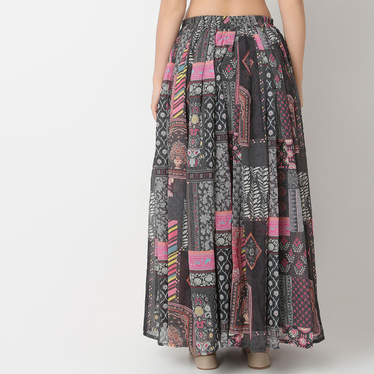 Flare Fit Printed Skirts