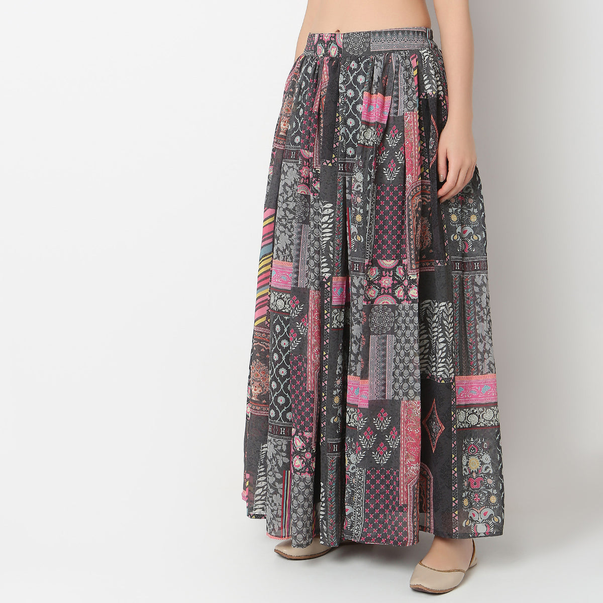 Flare Fit Printed Skirts