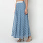 Printed Polyester Flared Skirt