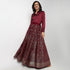 Buy Women Flare Fit Foil Print Full Length Mid Rise Skirt  - Style Union