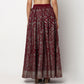 Buy Women Flare Fit Foil Print Full Length Mid Rise Skirt  - Style Union