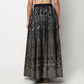 Buy Women Flare Fit Foil Print Full Length Mid Rise Skirt  - Style Union
