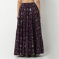 Printed Viscose Flared Skirt