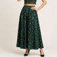 Printed Below Knee Flared Skirt