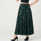 Printed Below Knee Flared Skirt