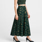 Printed Below Knee Flared Skirt