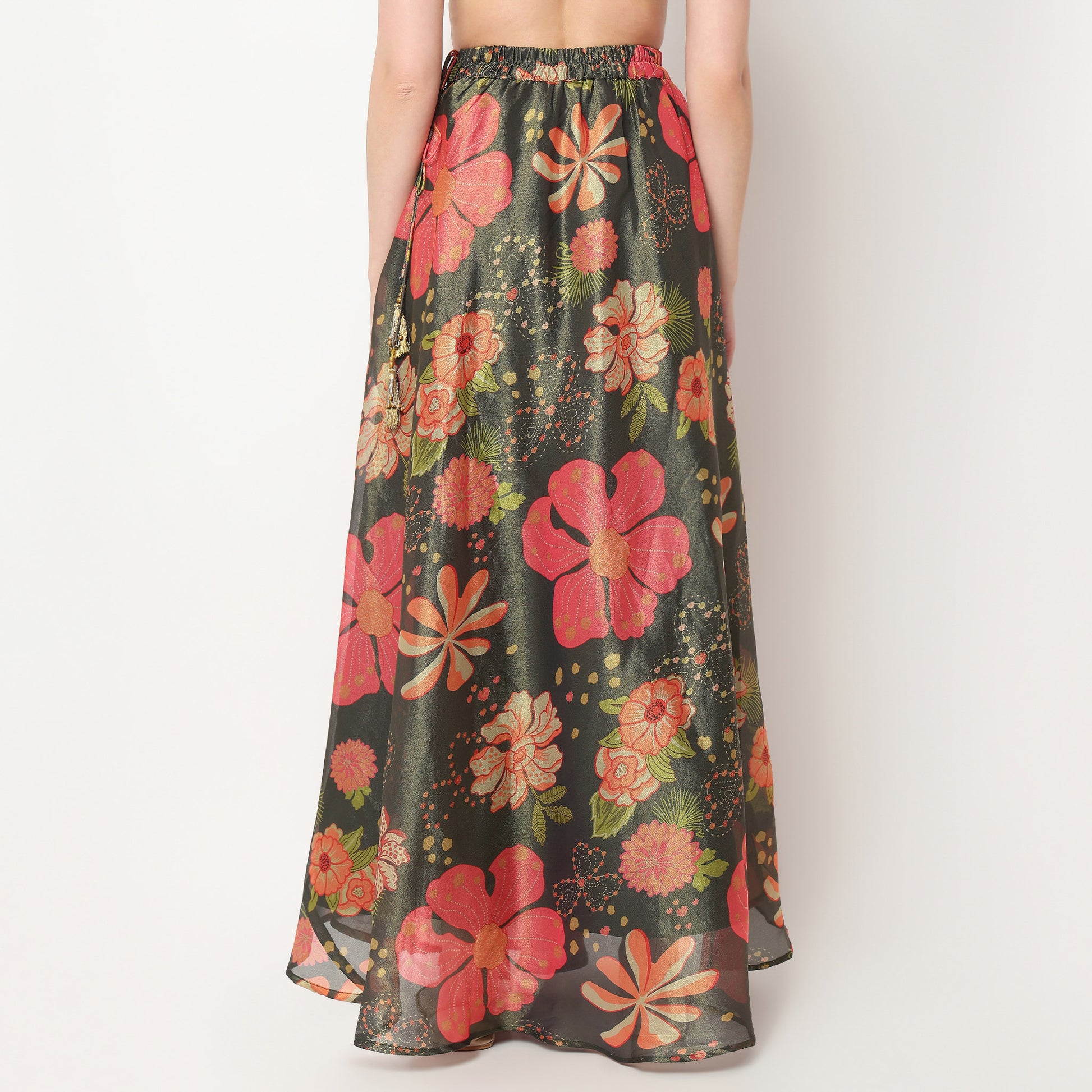 Printed Flared Skirt