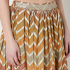 Printed Full Length Flared Skirt