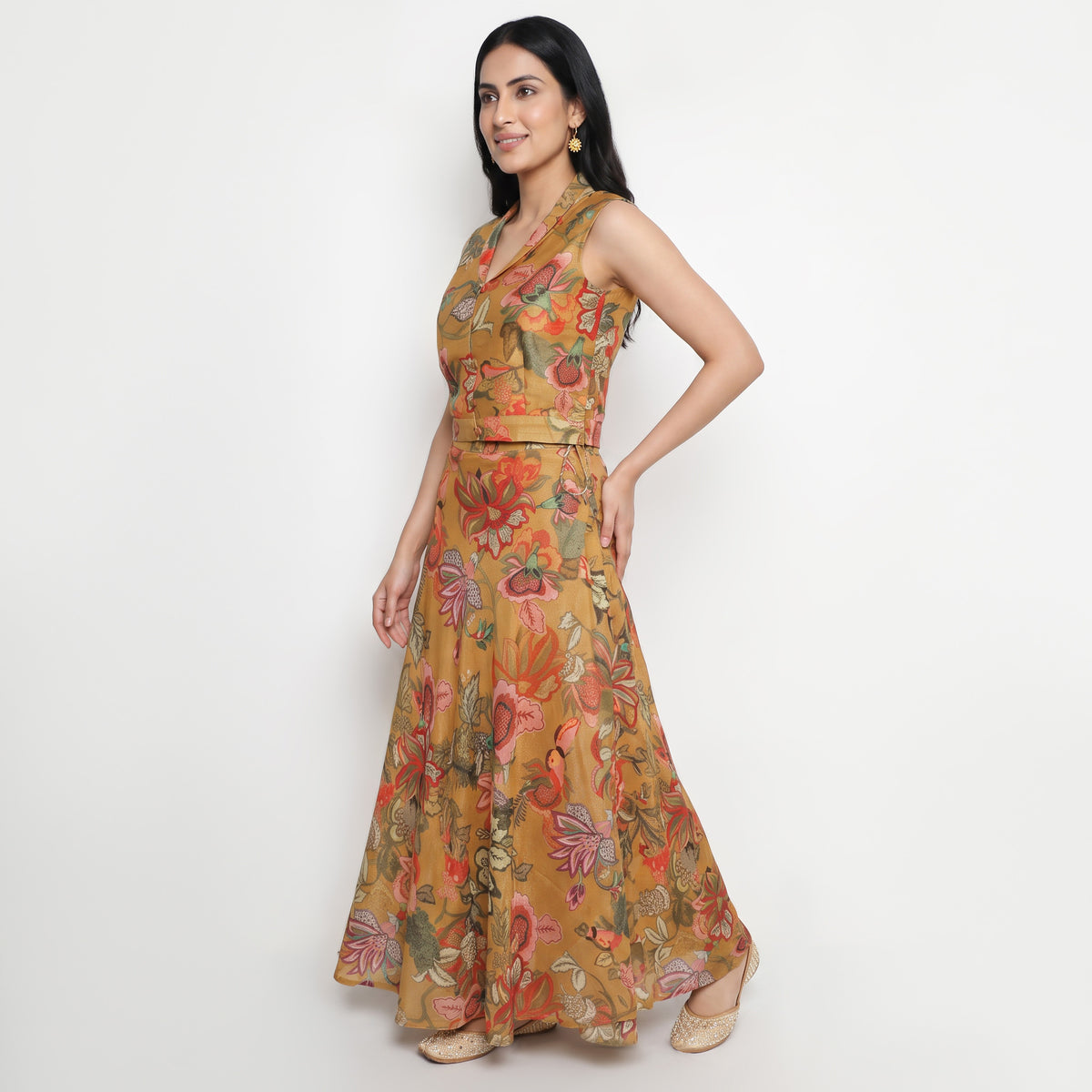 Printed Flared Skirt