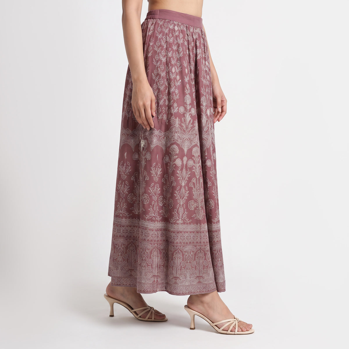 Printed Flared Skirt
