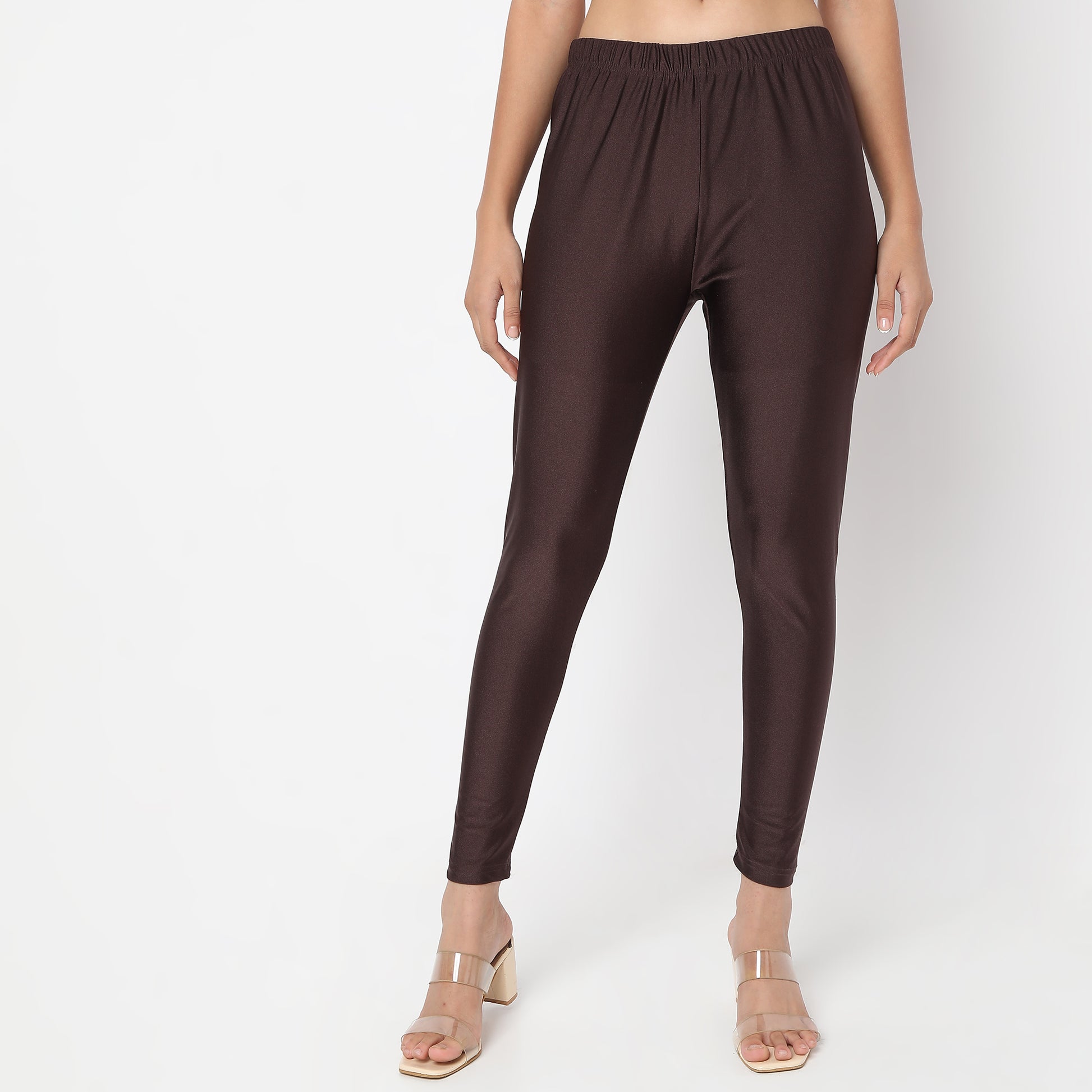 Buy Women Slim Fit Solid Ankle Length High Rise Leggings  - Style Union