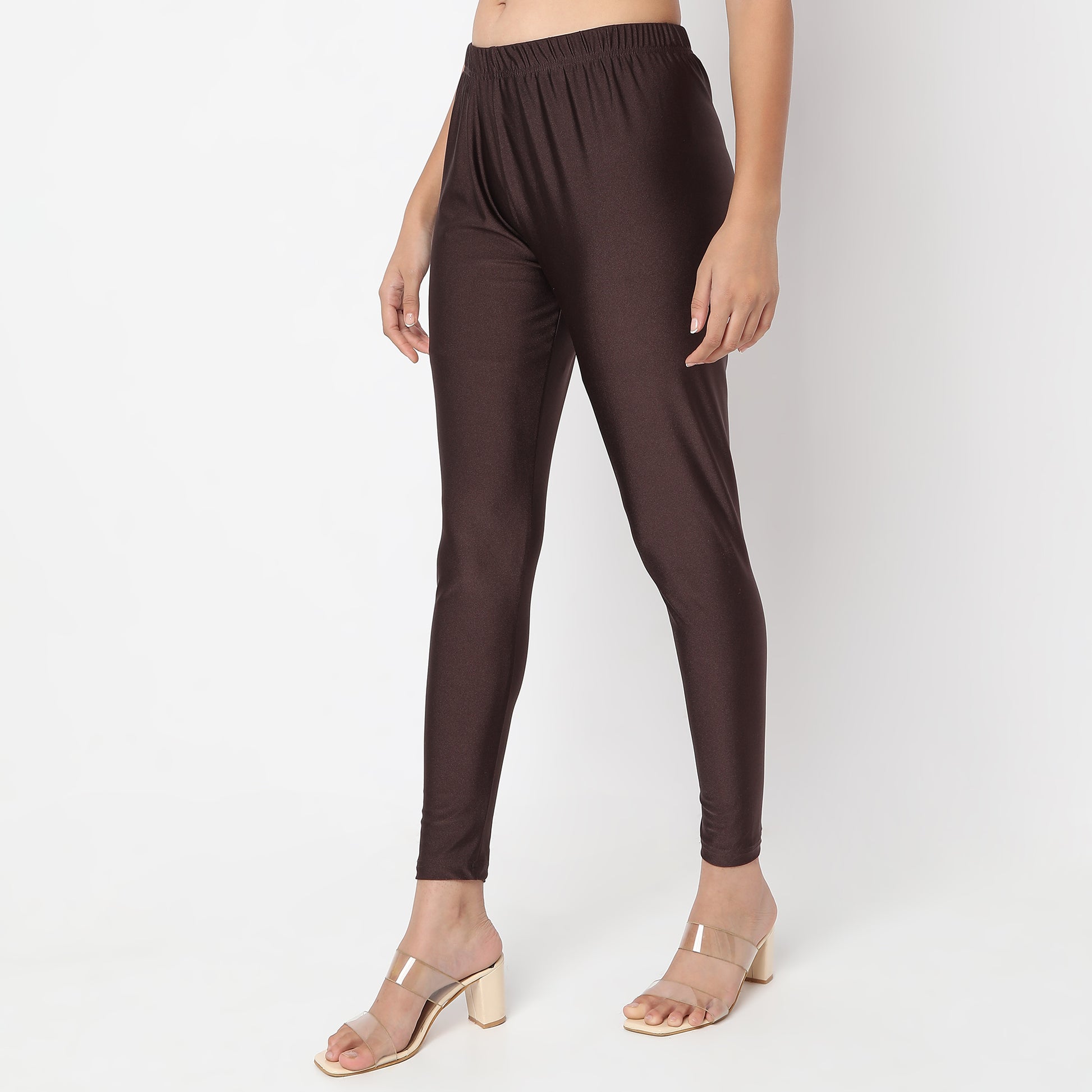 Buy Women Slim Fit Solid Ankle Length High Rise Leggings  - Style Union