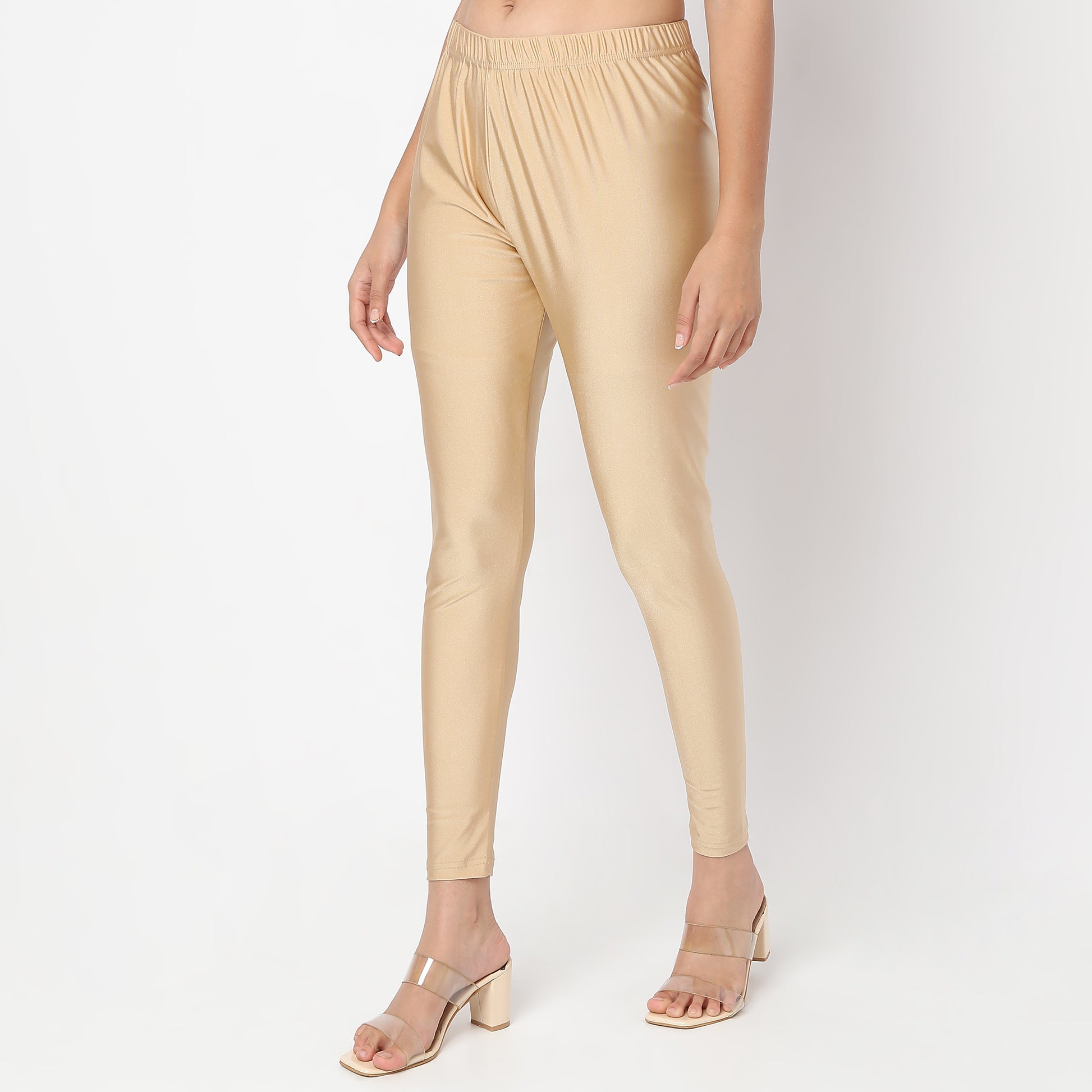 Buy Women Slim Fit Solid Ankle Length High Rise Leggings  - Style Union