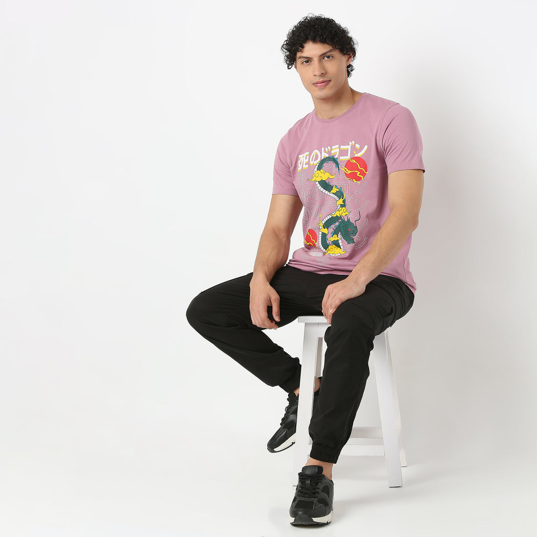 Graphic Crew Neck Graphit-Shirt Fit T-Shirt