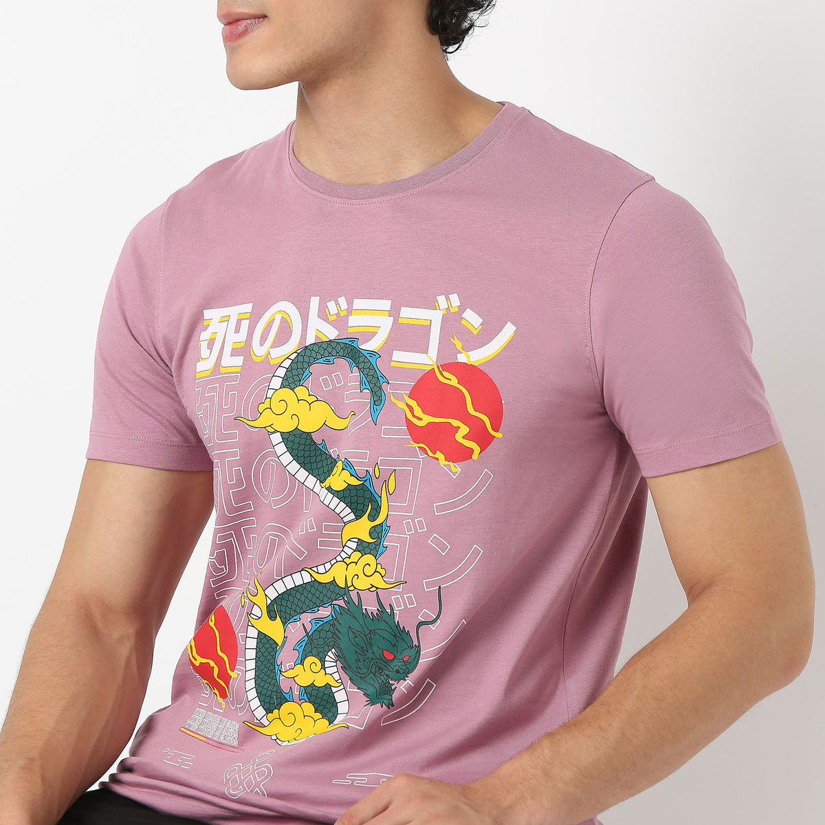 Graphic Crew Neck Graphit-Shirt Fit T-Shirt