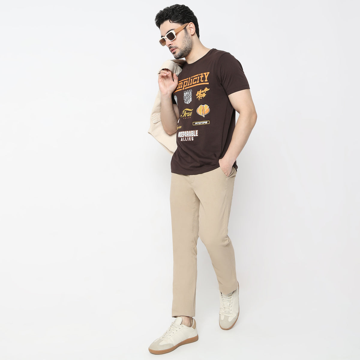 Regular Fit Graphic Crew Neck T-Shirt