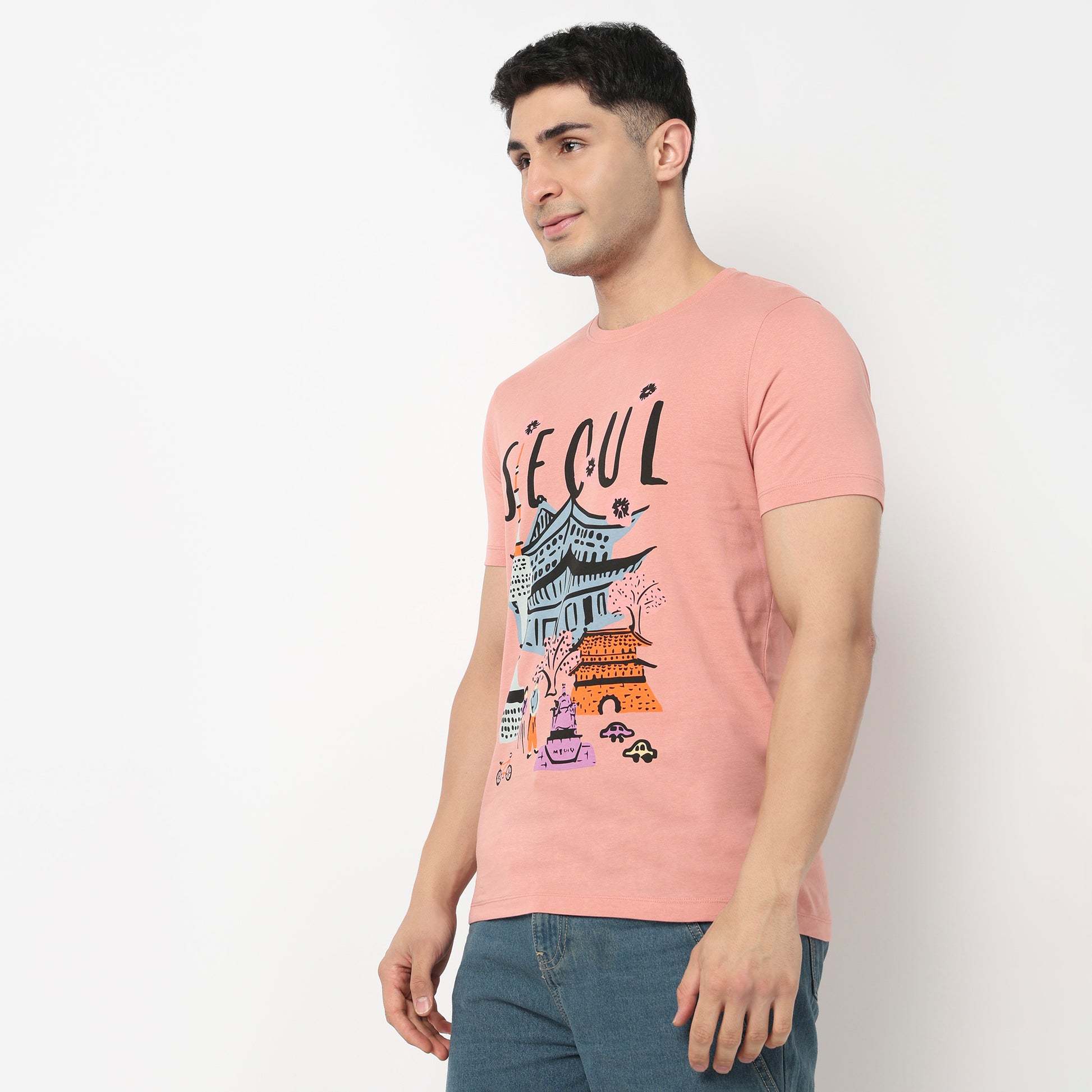 Cotton Crew Neck Graphitee