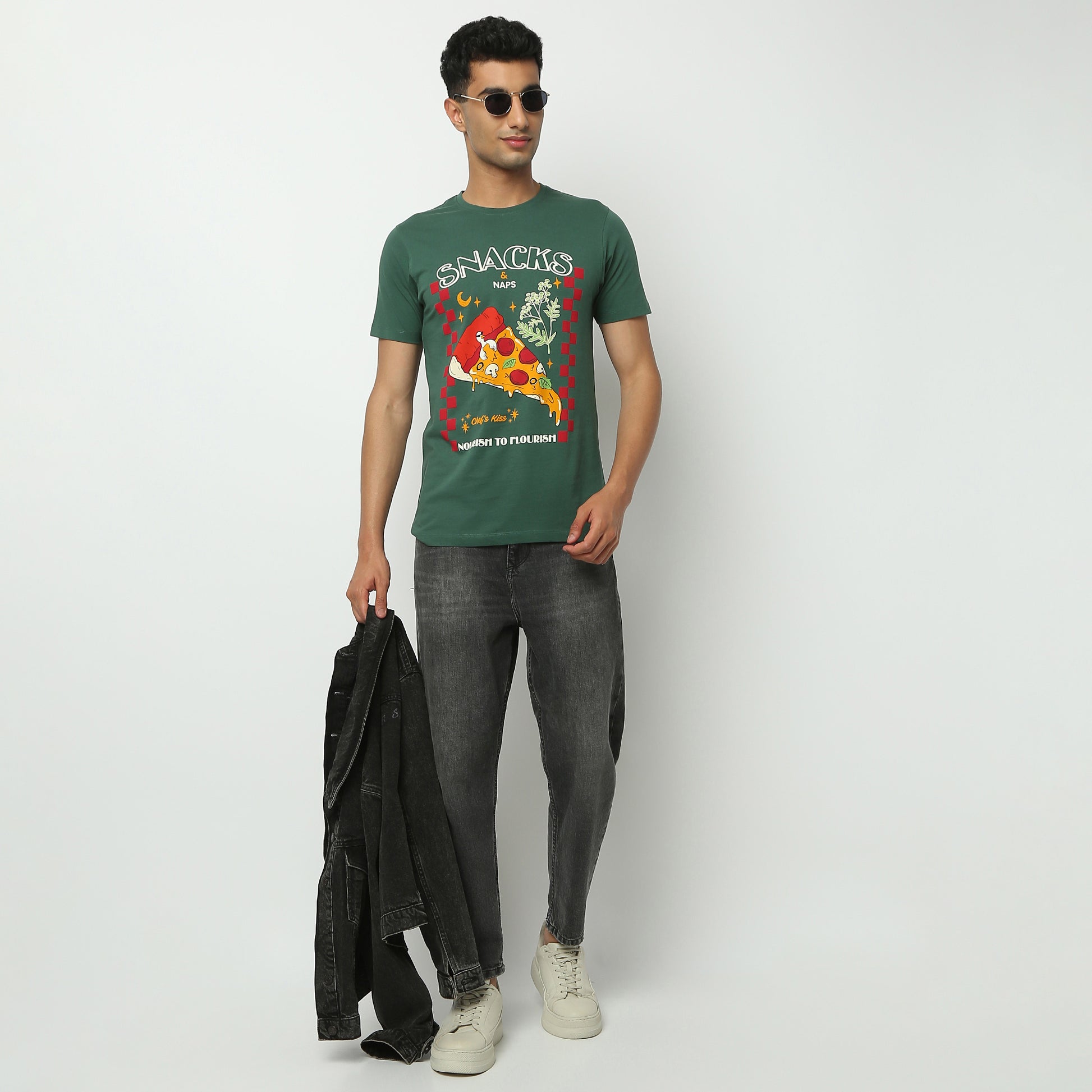 Regular Fit Graphic Crew Neck T-Shirt