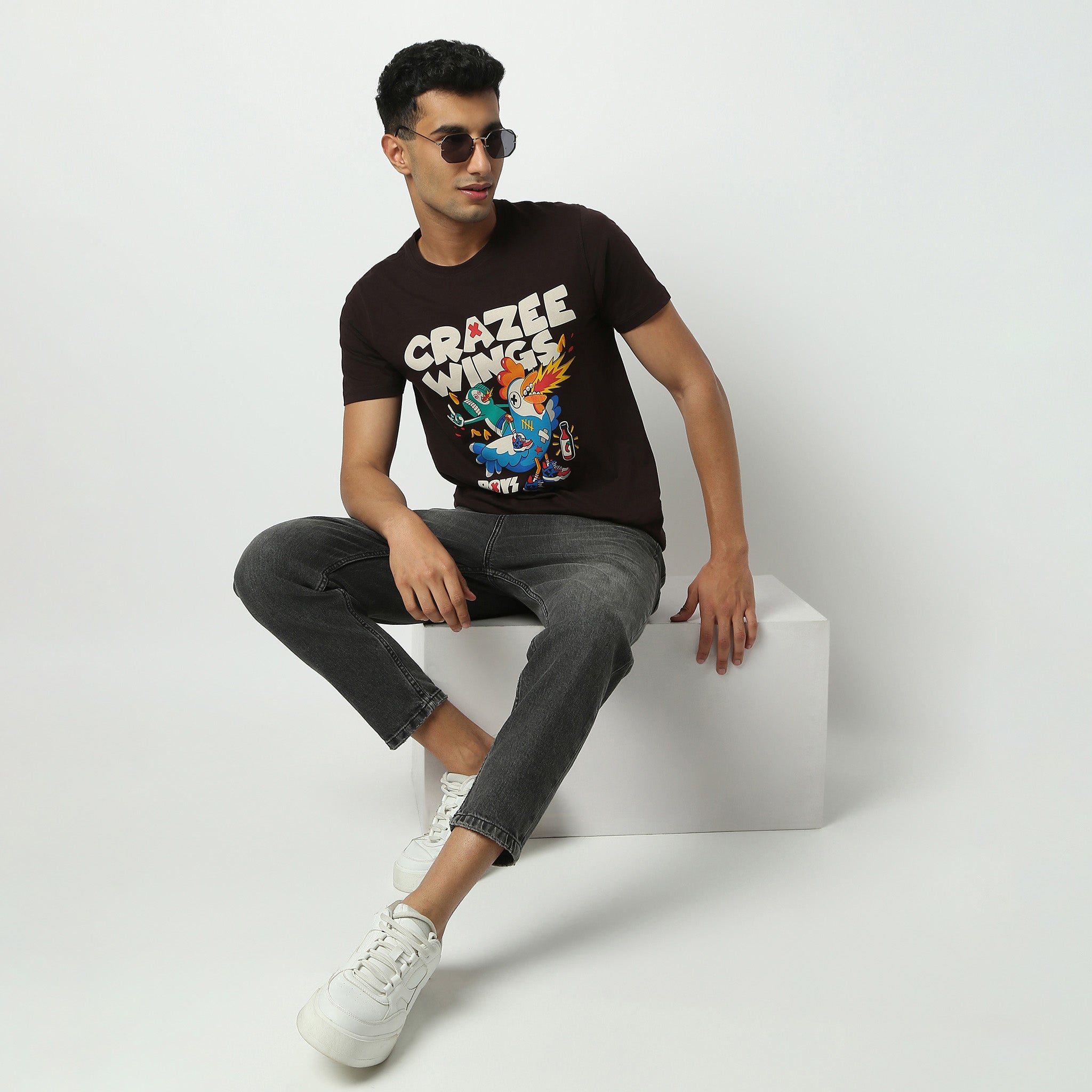 Regular Fit Graphic Crew Neck T-Shirt