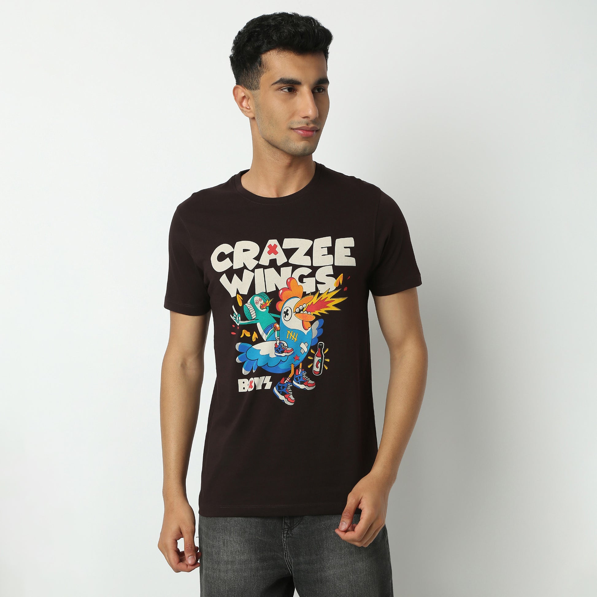 Regular Fit Graphic Crew Neck T-Shirt