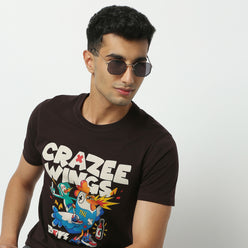 Regular Fit Graphic Crew Neck T-Shirt