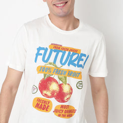 Buy Men Regular Fit Graphic Half Sleeve T-Shirt  - Style Union