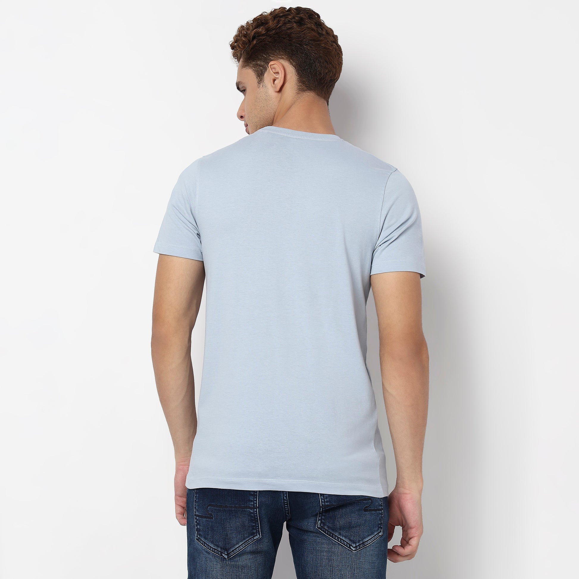 Knitted Graphic Crew Neck T-Shirt