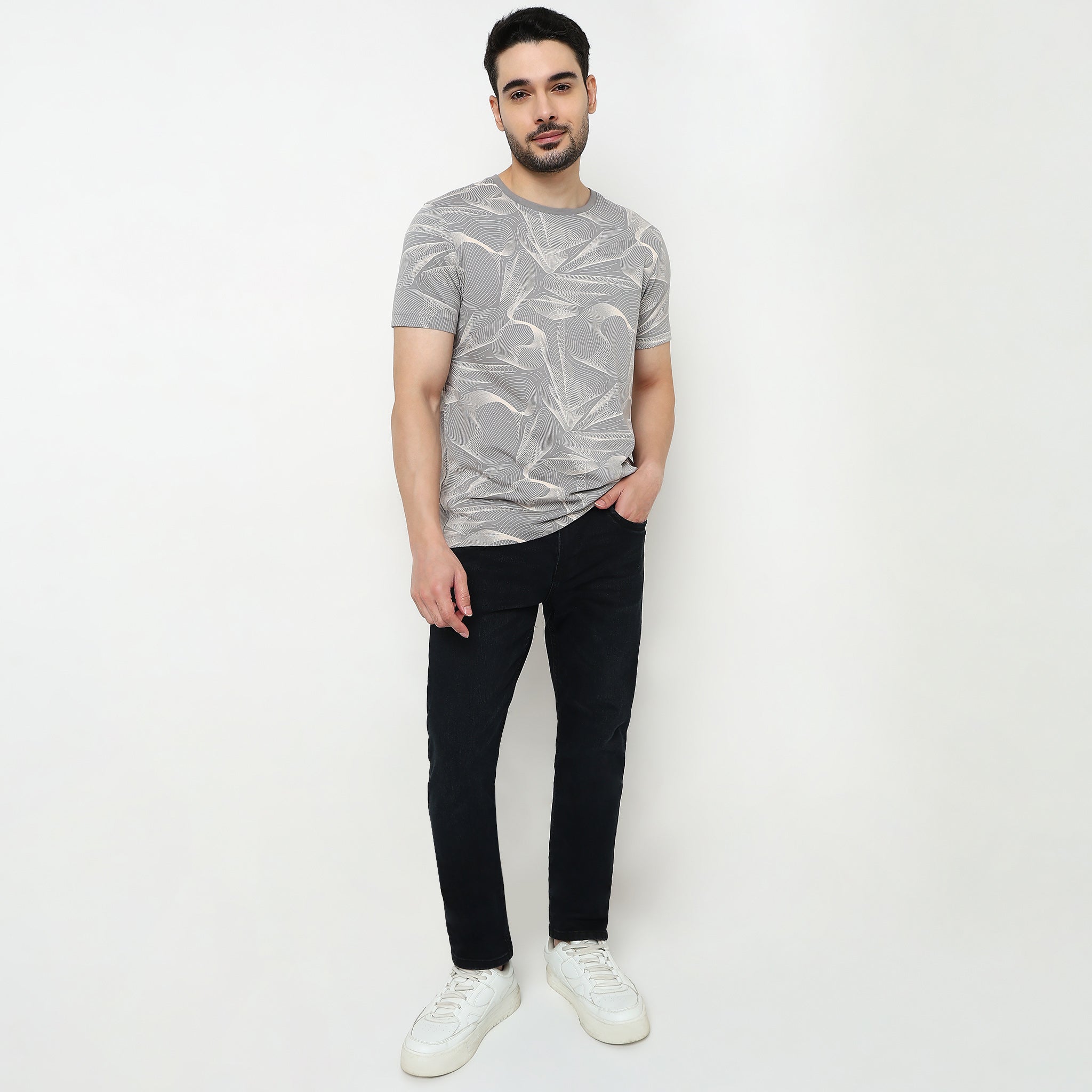 Crew Neck Cotton Graphitee